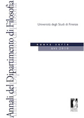 Heft, Annali del dipartimento di filosofia : 16, 2010, Firenze University Press