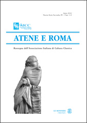Issue, Atene e Roma : 1/2, 2010, Le Monnier
