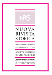 Fascículo, Nuova rivista storica : XCIV, 3, 2010, Società editrice Dante Alighieri