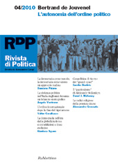 Artículo, Raymond Aron e l'autonomia dell'ordine politico, Rubbettino