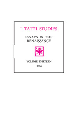Fascicule, I Tatti Studies : Essays in the Renaissance : 13, 2010, Villa i tatti : Harvard university