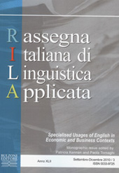 Heft, RILA : Rassegna Italiana di Linguistica Applicata : 3, 2010, Bulzoni