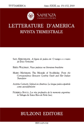 Fascicule, Letterature d'America : rivista trimestrale : XXXI, 131/132, 2010, Bulzoni