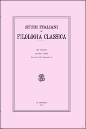 Issue, Studi italiani di filologia classica : LUG./DIC., 2010, Le Monnier