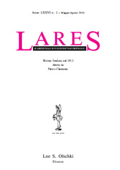 Fascicule, Lares : rivista quadrimestrale di studi demo-etno-antropologici : LXXVI, 2, 2010, L.S. Olschki