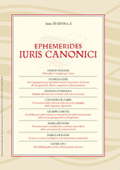 Issue, Ephemerides iuris canonici : 50, 2, 2010, Marcianum Press