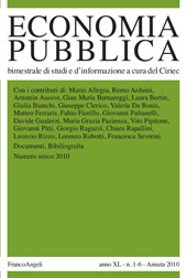 Artículo, Standard di spesa e di entrata nella Legge Delega sul federalismo fiscale : un'analisi con un modello CGE., Franco Angeli
