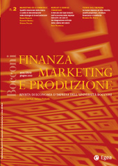 Fascicolo, Finanza, marketing e produzione : rivista di economia d'impresa dell'Università Bocconi : XXVIII, 2, 2010, Egea