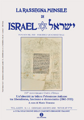 Artículo, L'insostituibile pesantezza del povero : la beneficenza ebraica fra tradizione e modernizzazione, La Giuntina