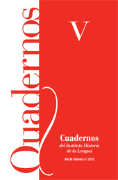 Fascicule, Cuadernos del Instituto Historia de la Lengua : V, 5, 2010, Cilengua - Centro Internacional de Investigación de la Lengua Española