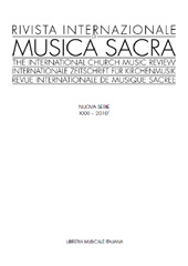 Fascicule, Rivista internazionale di musica sacra : XXXI, 1, 2010, Libreria musicale italiana