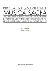Fascículo, Rivista internazionale di musica sacra : XXXI, 2, 2010, Libreria musicale italiana