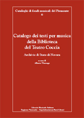 E-book, Catalogo dei testi per musica della Biblioteca del Teatro Coccia : Archivio di Stato di Novara, Viarengo, Alberto, Libreria musicale italiana