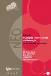 Capítulo, L'importance de la neologie dans les langues romanes : table ronde, Documenta Universitaria