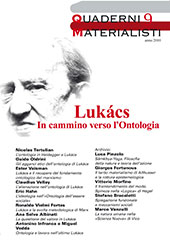 Articolo, Ontologia e lavoro nel pensiero dell'ultimo Lukács, Edizioni Ghibli