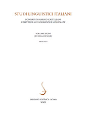 Fascículo, Studi linguistici italiani : 1, 2010, Salerno