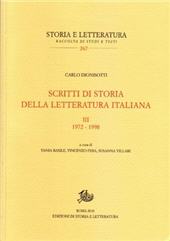 eBook, Scritti di storia della letteratura italiana, Edizioni di storia e letteratura