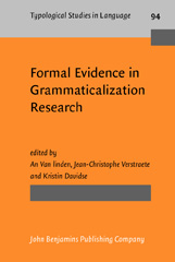 E-book, Formal Evidence in Grammaticalization Research, John Benjamins Publishing Company