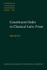 E-book, Constituent Order in Classical Latin Prose, John Benjamins Publishing Company