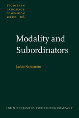 E-book, Modality and Subordinators, Nordström, Jackie, John Benjamins Publishing Company