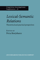 E-book, Lexical-Semantic Relations, John Benjamins Publishing Company