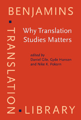 eBook, Why Translation Studies Matters, John Benjamins Publishing Company
