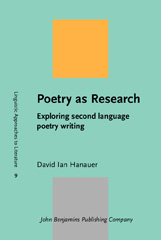 eBook, Poetry as Research, Hanauer, David I., John Benjamins Publishing Company
