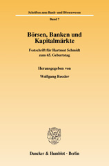 eBook, Börsen, Banken und Kapitalmärkte. : Festschrift für Hartmut Schmidt zum 65. Geburtstag., Duncker & Humblot