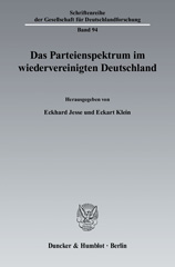 E-book, Das Parteienspektrum im wiedervereinigten Deutschland., Duncker & Humblot