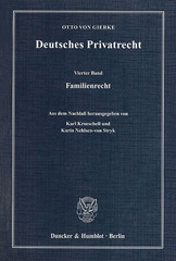 E-book, Deutsches Privatrecht. : Vierter Band: Familienrecht. Aus dem Nachlaß hrsg. von Karl Kroeschell - Karin Nehlsen-von Stryk., Duncker & Humblot