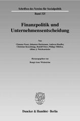 E-book, Finanzpolitik und Unternehmensentscheidung., Duncker & Humblot