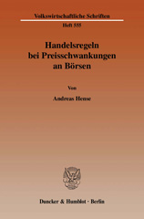 E-book, Handelsregeln bei Preisschwankungen an Börsen., Duncker & Humblot