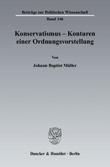 E-book, Konservatismus - Konturen einer Ordnungsvorstellung., Duncker & Humblot