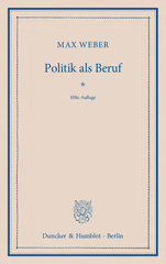 eBook, Politik als Beruf., Duncker & Humblot