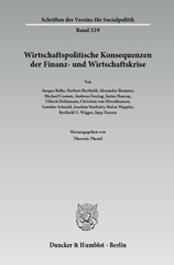 E-book, Wirtschaftspolitische Konsequenzen der Finanz- und Wirtschaftskrise., Duncker & Humblot