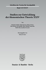 E-book, Wechselseitige Einflüsse zwischen dem deutschen wirtschaftswissenschaftlichen Denken und dem anderer europäischer Sprachräume. : Studien zur Entwicklung der ökonomischen Theorie XXIV., Duncker & Humblot