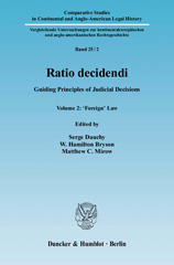 E-book, Ratio decidendi. : Guiding Principles of Judicial Decisions : 'Foreign' Law., Duncker & Humblot