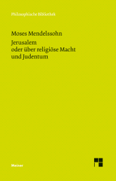 E-book, Jerusalem oder über religiöse Macht und Judentum, Felix Meiner Verlag