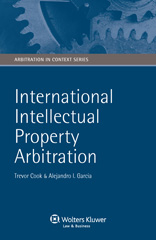 E-book, International Intellectual Property Arbitration, Wolters Kluwer