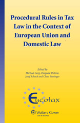 E-book, Procedural Rules in Tax Law in the Context of European Union and Domestic Law, Kluwer Law International