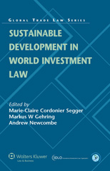 E-book, Sustainable Development in World Investment Law, Kluwer Law International