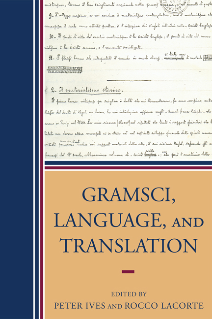 E-book, Gramsci, Language, and Translation, Lexington Books