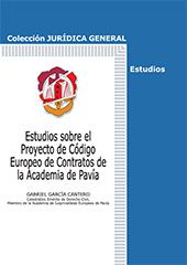 E-book, Estudios sobre el proyecto de código europeo de contratos de la Academia de Pavía, García Cantero, Gabriel, Reus