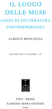 E-book, Il luogo delle muse : saggi di letteratura contemporanea, Fabrizio Serra