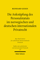 E-book, Die Anknüpfung des Personalstatuts im norwegischen und deutschen internationalen Privatrecht, Mohr Siebeck