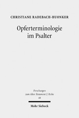 eBook, Opferterminologie im Psalter, Mohr Siebeck