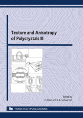 E-book, Texture and Anisotropy of Polycrystals III, Trans Tech Publications Ltd