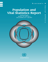 E-book, Population and Vital Statistics Report, July 2010, United Nations Publications