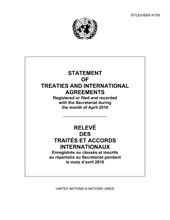 E-book, Statement of Treaties and International Agreements : Registered or Filed and Recorded with the Secretariat during the Month of April 2010, United Nations Publications