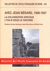 E-book, Avec Jean Bérard, 1908-1957 : la colonisation grecque, l'Italie sous le fascisme, École française de Rome